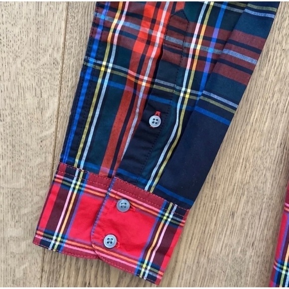 J Crew Womens Sz 2 Red Plaid Tartan Classic-Fit Boy Button Down Shirt Top - Picture 13 of 13